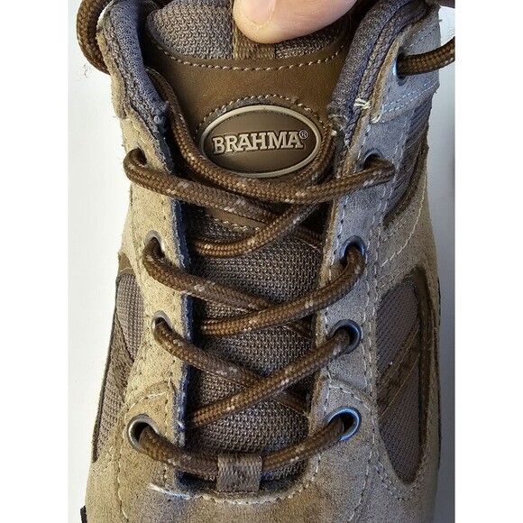 BRAHMA For Her Steel Toe Leather Safety Work or Hiking Shoes Khaki Women Size 12 - Picture 7 of 10